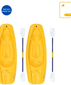 Pelican Sport Combo - 2 Solo Kids Kayaks With Paddles - Yellow
