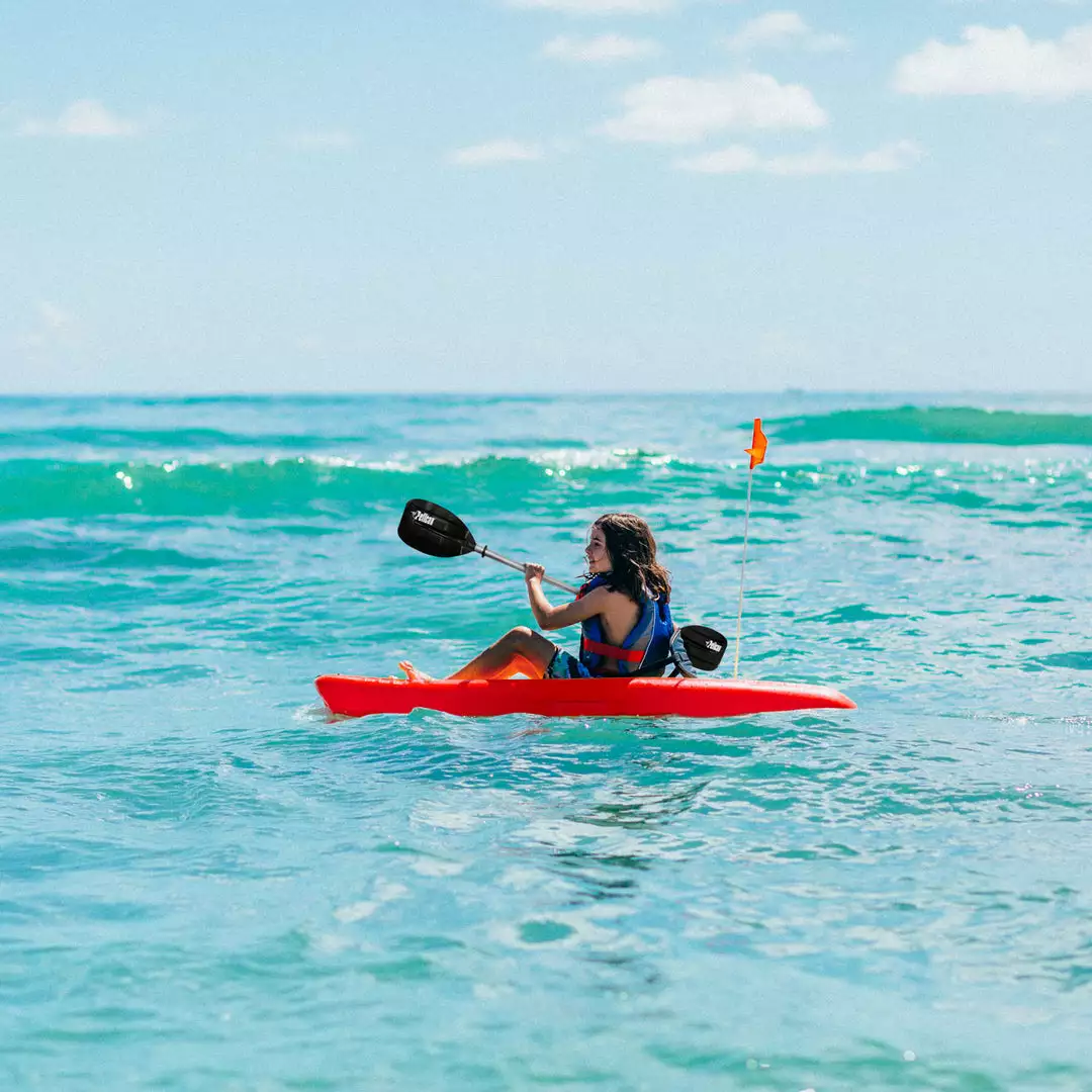 Pelican Sport Combo - 2 Solo Kids Kayaks With Paddles And Backrest - Red Kayaks, SUP, Boats And Sleds