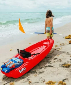 Pelican Sport Combo - 2 Solo Kids Kayaks With Paddles And Backrest - Red Kayaks, SUP, Boats And Sleds